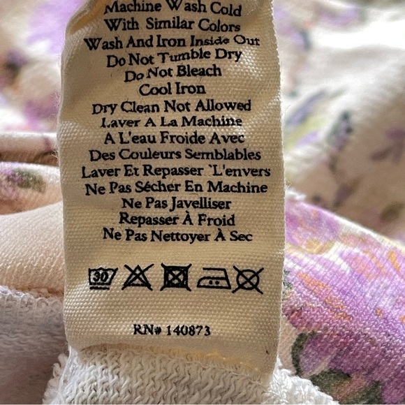 Kirby Distressed Floral-Print Cotton-Jersey Hoodie In Ultra Violet Size Small - Picture 10 of 11